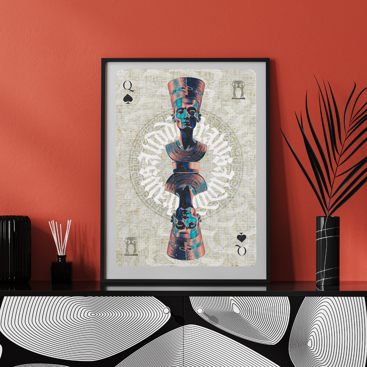 Queen of Spades - Digital Collage Art Print