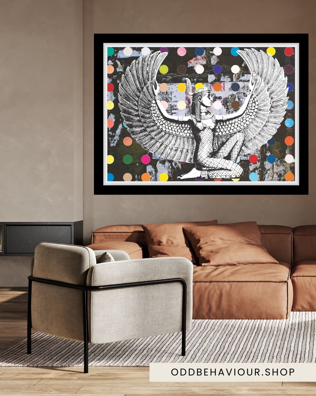 Wings of Isis - Framed Collage Print