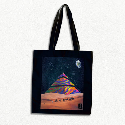 Cosmic Pyramid | OB Black Tote Bag