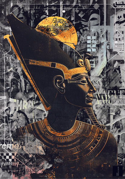 Golden King - Collage Art Print