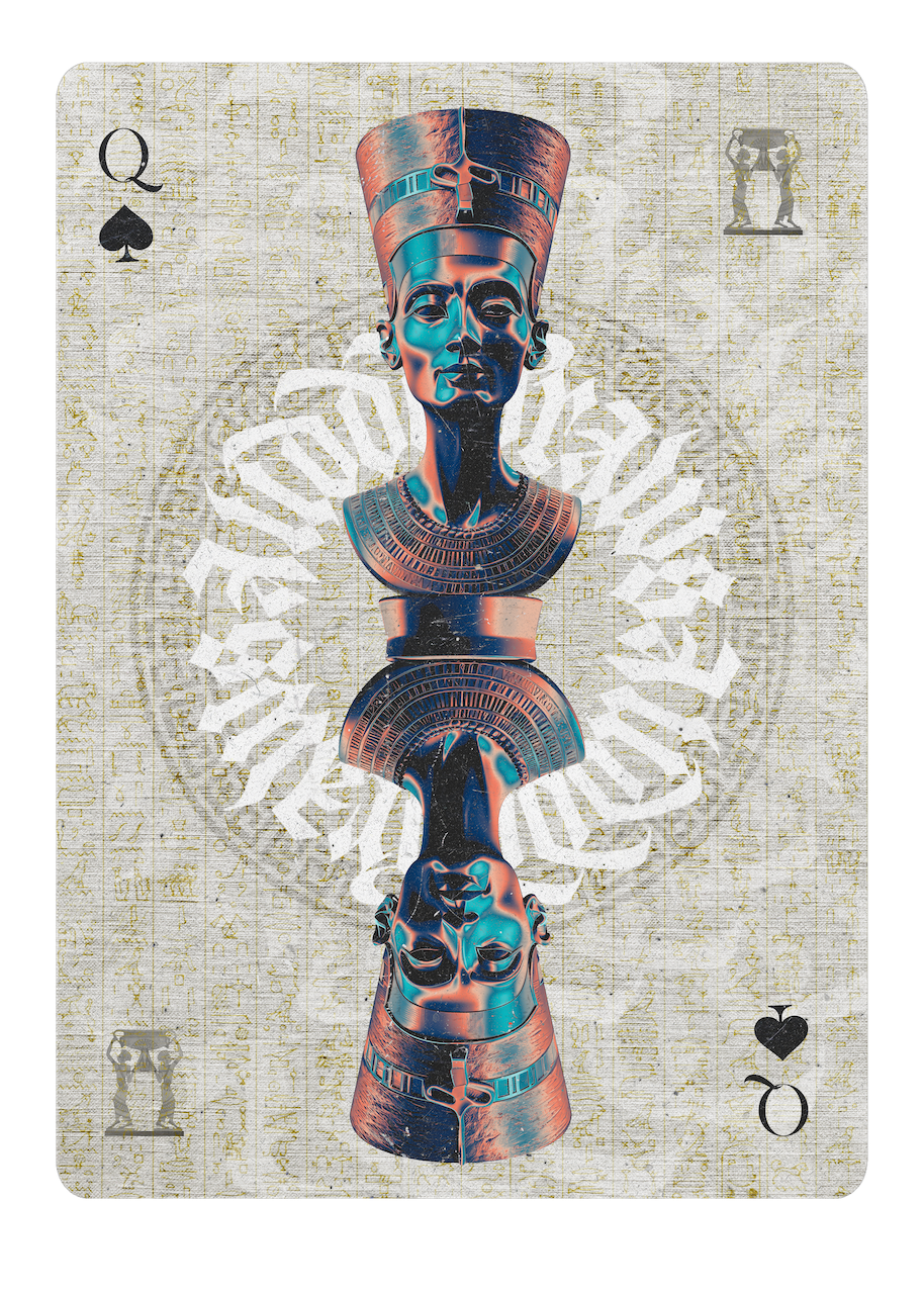 Queen of Spades - Digital Collage Art Print