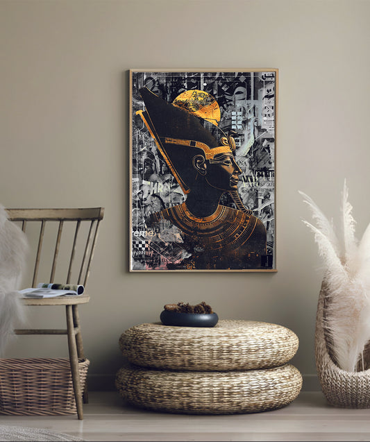 Golden King - Collage Art Print