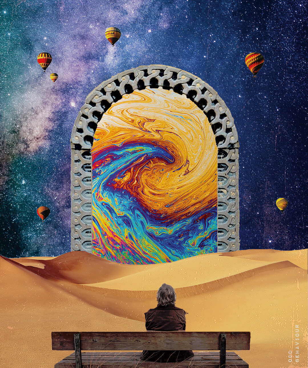 Cosmic Portal - Digital Collage Art Print - Odd Behaviour Store