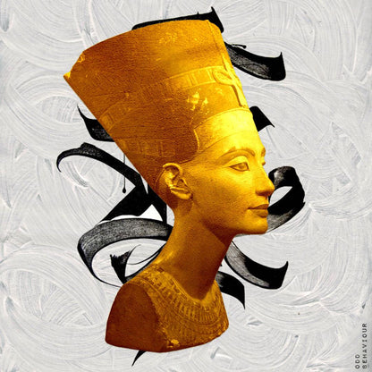 Golden Queen Set - Digital Collage Art Print - Odd Behaviour Store