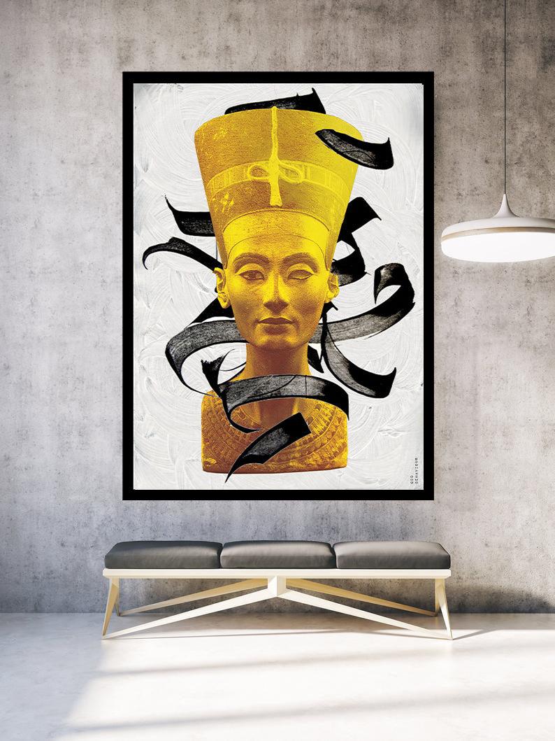 Golden Queen - Digital Collage Art Print - Odd Behaviour Store