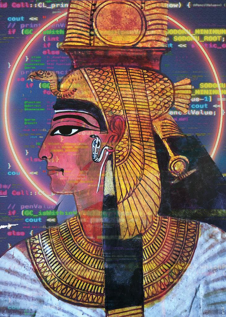 Nefertari's Code - Collage Art Print - Odd Behaviour Store