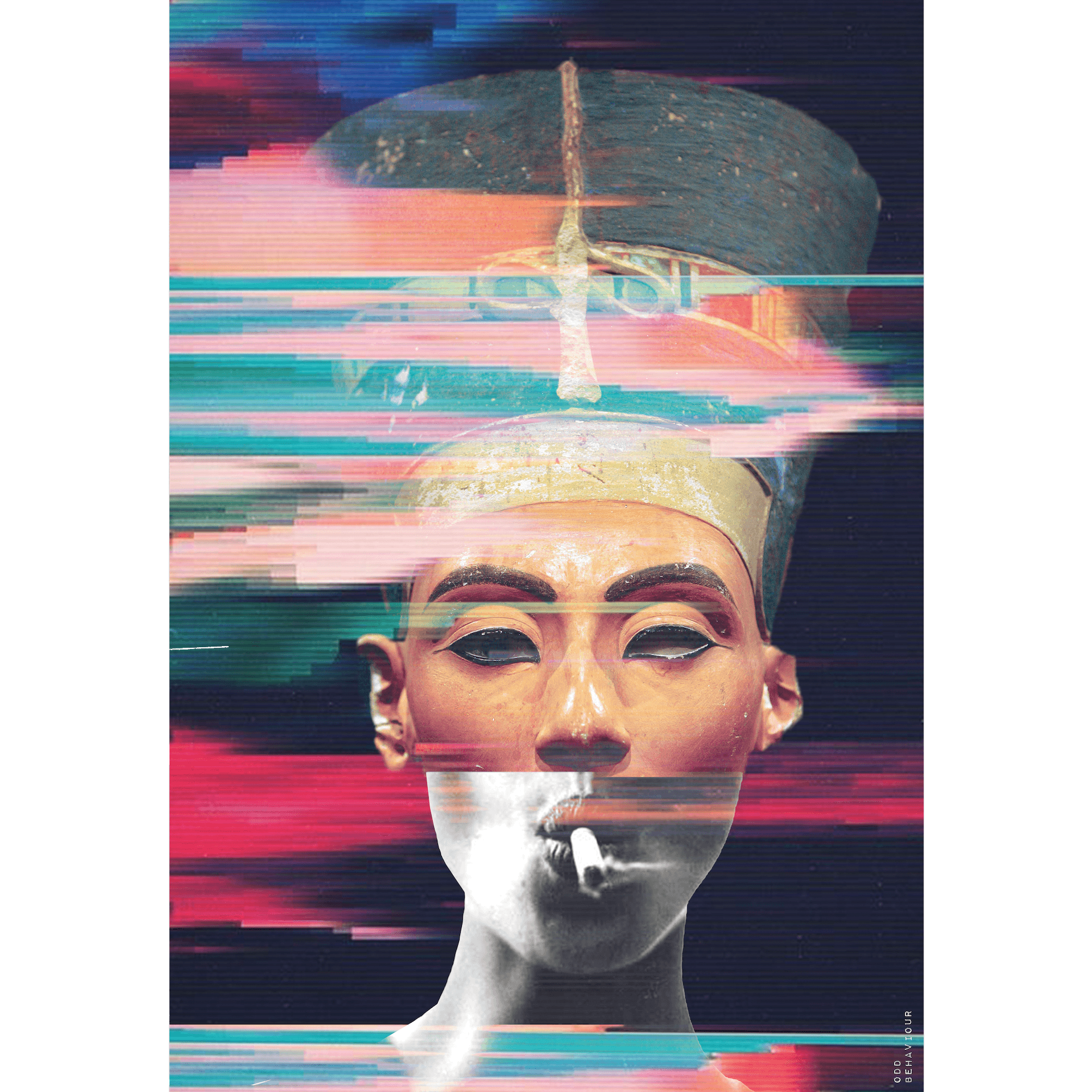 Nefertiti X - Digital Collage Art Print - Odd Behaviour Store