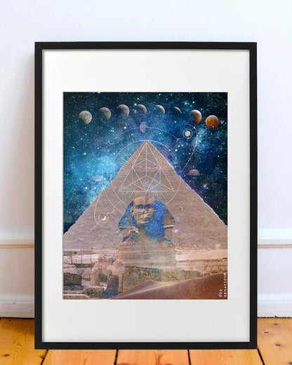 Pyramidion - Digital Collage Art Print - Odd Behaviour Store