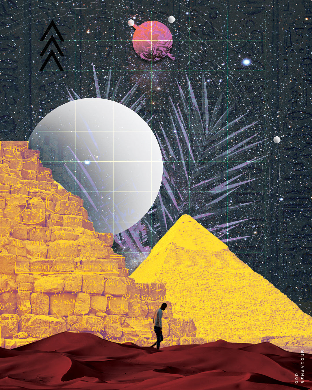 Wandering Stars- Digital Collage Art Print - Odd Behaviour Store